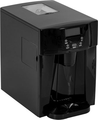 HOMCOM Ice Maker Machine And Water Dispenser No Plumbing Required Black | TJ Hughes