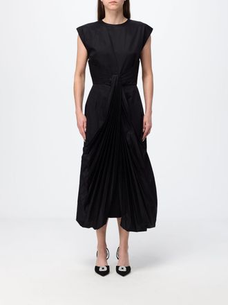 Crida Milano Sleeveless A-Line Cotton Poplin Midi Dress with Knotted Waist