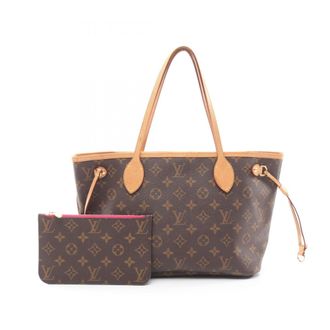 Louis Vuitton Brown Coated Canvas Leather Handbag Pouch Tote Bag (Pre-Owned)