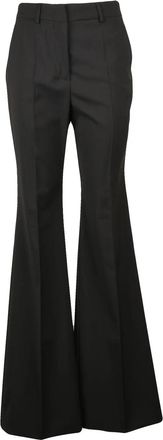 Sportmax Flared Brown Trousers With Tailored Fit And High Waist