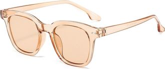 Generic Square Women Sunglasses Trendy Outdoor Party Decoration Sun Glasses(Brown)