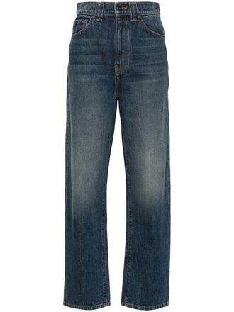 Khaite high-waisted straight-leg jeans - women - Cotton - 29 - Blue