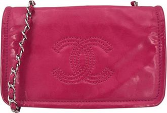 Chanel Pink Patent Leather Shoulder Bag (Authentic Pre-Loved)