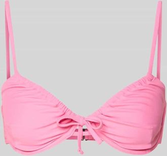 Pieces Bikini-Oberteil mit Allover-Muster Modell BAOMI in Rosa, Gr&ouml;&szlig;e XL
