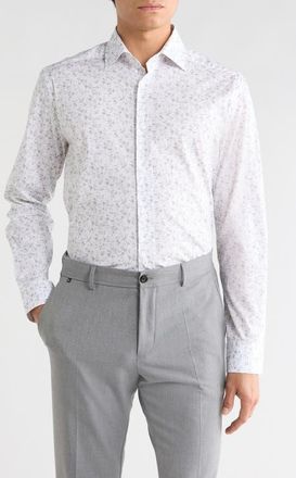Jack Victor Douglas Button-Up Shirt in Light Grey at Nordstrom, Size Xx-Large