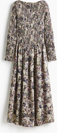 H&M Gesmoktes Kleid - Green