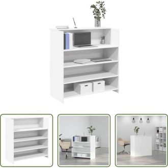 vidaXL vidaXL Scrivania da ufficio - Scrivania per Reception Bianca 100x50x103,5 cm in Legno Massello
