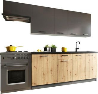 Usinestreet Conjunto De Cocina Trenton 173, 240x60cm, Encimera, Aglomerado Laminado