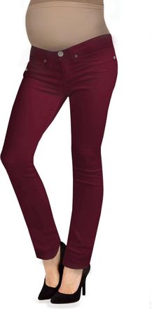 HyBrid & Company Super Comfy Stretch Womens Maternity Bootcut Jeans PM2835CDS Maroon Medium
