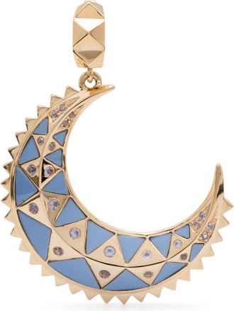 Harwell Godfrey 18kt yellow gold Mini Moon tanzanite pendant - women - Tanzanite/18kt Yellow Gold - One Size
