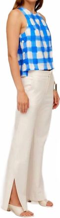 Fifteen Twenty Roxy Side Slit Pant In Ecru
