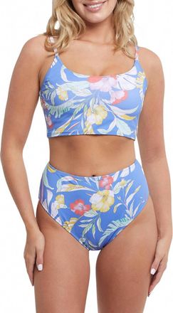 Tribal Reversible Wave Floral Stripes Two Piece Swimsuit In Multi
