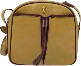 Cartier Pre-owned Cross Body Bags, female, Beige, Size: ONE SIZE Pre-owned Leather Shoulder Bag