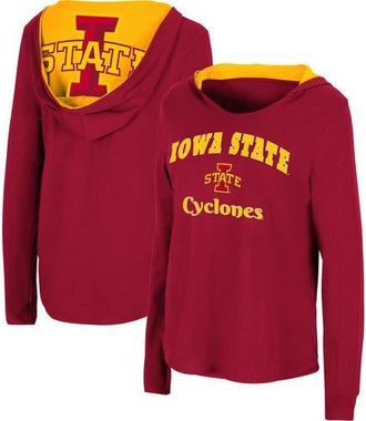 Colosseum Womens Colosseum Cardinal Iowa State Cyclones Catalina Hoodie Long Sleeve T-Shirt at Nordstrom, Size Small