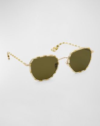 Krewe Pascal Acetate & Stainless Steel Round Sunglasses