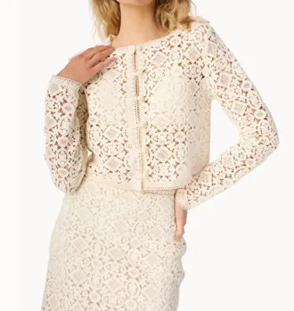 Cami NYC Kayseri Crochet Cardigan In Ceramic