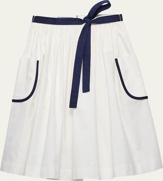 Prada Slubbed Toile Skirt