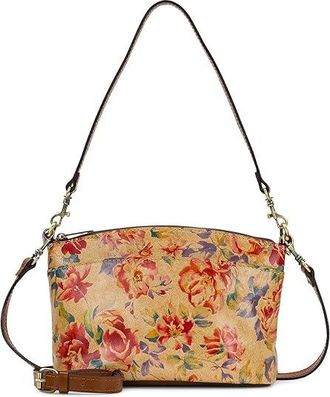 Patricia Nash Arlee Crossbody Bag Cross Body Womens Handbags Aegean Blooms, Faux Suede/Leather
