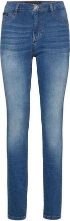 Philipp Plein Jeans, Dames, Blauw, W28, Katoen, High Waist Jegging