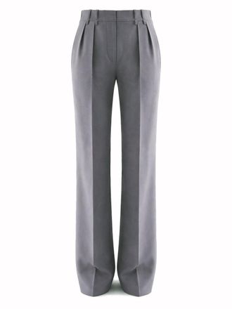 Jil Sander Muted Grey High-Waisted Wool Gabardine Pants