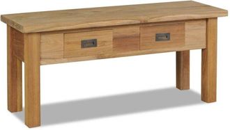 vidaXL Banco De Recibidor De Madera De Teca Maciza 90x30x40 Cm Vidaxl