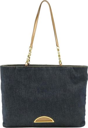 Dior Blue Denim Malice Pearl Tote (Authentic Pre-Loved)