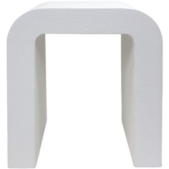 Mobili Rebecca Tavolino basso Mobili Rebecca Ametrine 45x40x30 MDF Bianco Moderno