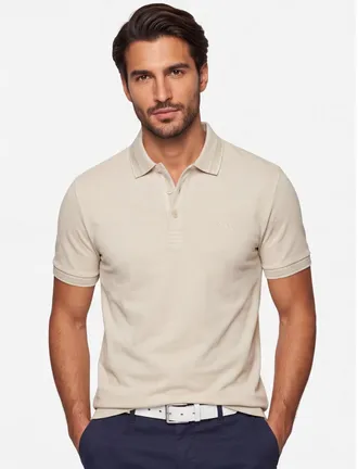 HUGO BOSS Poloshirt Boss Green Paddy beige 3 knoops pique
