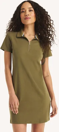 Nautica Womens Zip-Up Deck Polo Dress
