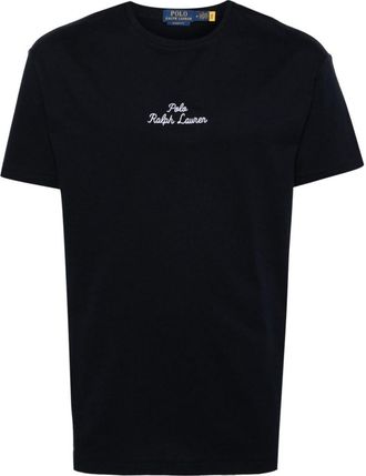 Ralph Lauren Navy Blue Crewneck Logo Embroidered T-Shirt
