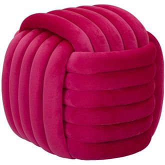 Dmora Pouf Bozzente, Poltrona multiuso, Scendiletto, Pouf poggiapiedi, 45x45 h45 cm, Fucsia - Dmora