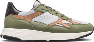 Clae Mens Zuma Sneakers In Olive Leather Camel Walrus