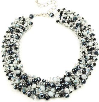 Eyecandy LA Harper Statement Necklace - Black & White
