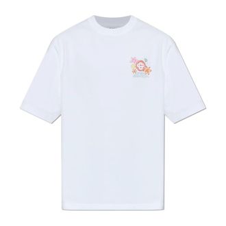 Casablanca T-Shirts, male, White, Size: 2XL Collage DIcones T-Shirt