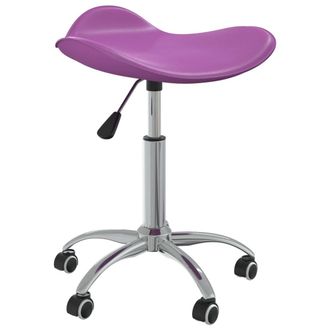 vidaXL Silla De Comedor Giratoria De Cuero Sint&eacute;tico Morado Vidaxl