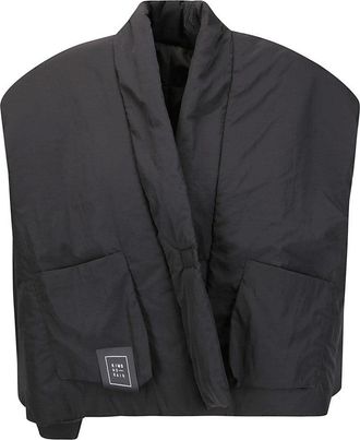 Kimo no-rain Short Padded Kimono With Side Slits And Functional Pockets