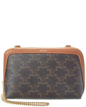 Celine Celine Triomphe Canvas & Leather Crossbody