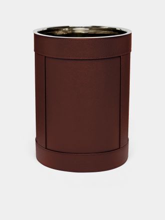 Giobagnara Brus Leather Wastepaper Bin