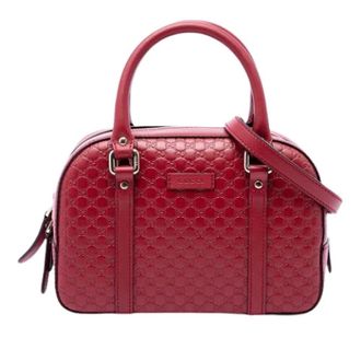 Gucci Pre-owned Leather gucci-bags - Dames - Pre-owned - Rood - Maat: ONE Size Leer