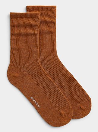 Simons Womens Finely ribbed socks