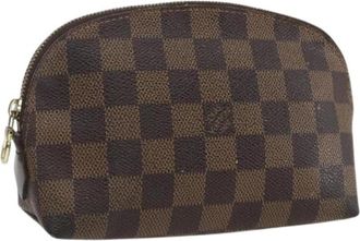 Louis Vuitton Pre-owned Vintage leren clutch - Dames - Vintage Clutch - Bruin - ONE Size - Leer - Vintage