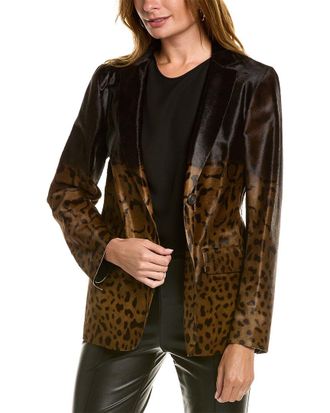 Ferragamo Leopard Haircalf Blazer