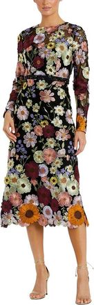 Mac Duggal High Neck Floral Embellished Dress