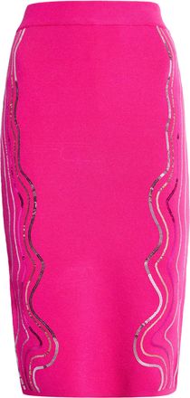 Faina Gebreide midi-rok Dames roze