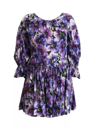Dolce & Gabbana Purple Floral Mini Dress Size S