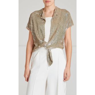 Temperley London Filigree Jacket in Silver at Nordstrom, Size 10