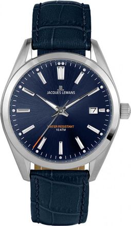 Jacques Lemans 1-1859C Mens Derby Watch - Silver - One Size