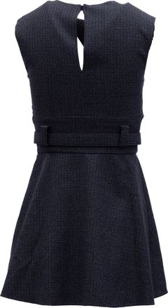Valentino Garavani Navy Check Sleeveless Mini Womens Dress