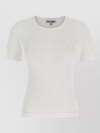 Ganni logo embroidery t-shirt