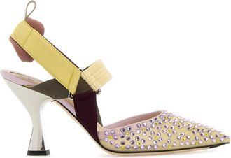 Fendi Yellow Slingback Pumps